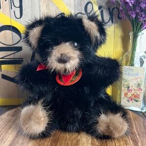 Vintage Genuine Mink Fur Teddy Bear Rare Bear 80’s 🧸🐻